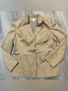 Marshall field Women's Beige Notch-Lapel Blazer